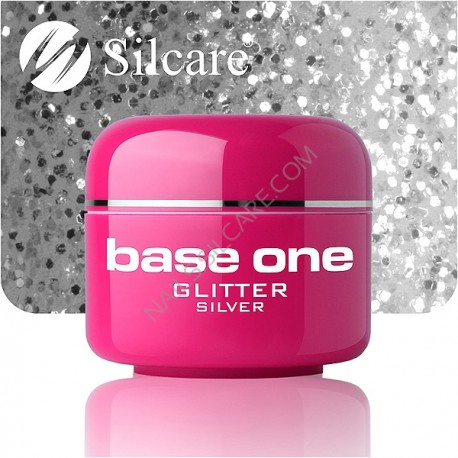 UV gel Base One Glitter 5 ml - Silver