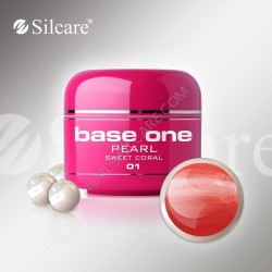 SILCARE UV gel Base One Pearl 5 ml - 01 Pearly Sweet Coral