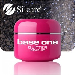 SILCARE UV gel Base One Glitter 5 ml - 10 Graphit