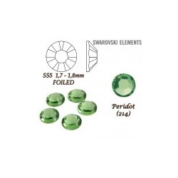 SWAROVSKI ELEMENTS velikost SS5 barva PERIDOT (214) . Balení 45Ks