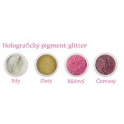 Holografický pigment/glitter 1ks – bílý