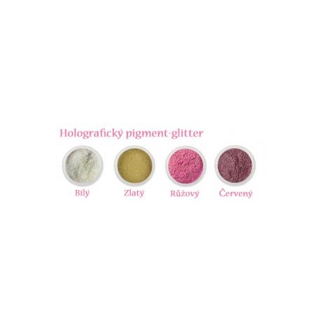 Holografický pigment/glitter 1ks – bílý